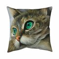 Begin Home Decor 26 x 26 in. Peaceful Cat Portrait-Double Sided Print Indoor Pillow 5541-2626-AN365